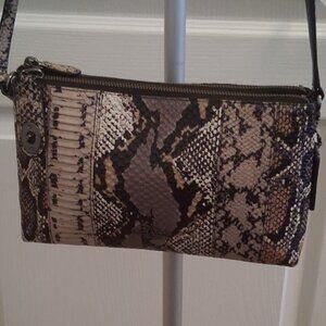 Coach Crosby Pieced Exotic Embossed Leather Crossbody Bag No. K1580-37172